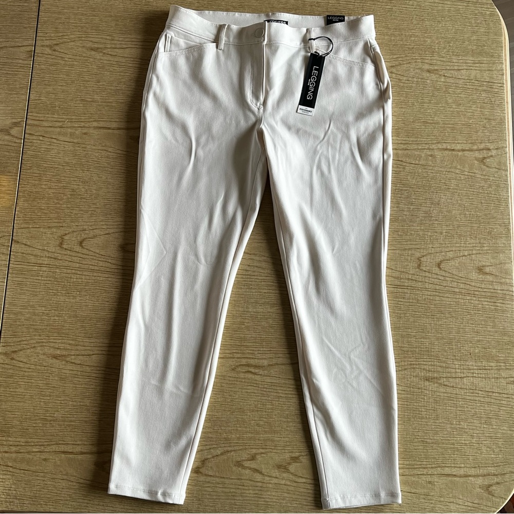 Express Cream Mid Rise Leggings size 12R